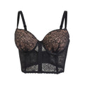 Bustier Corsé Negro de Encaje Floral – Lencería Sexy y Elegante
