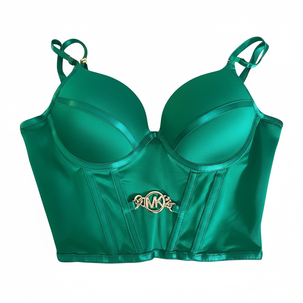 Bustier Corsé Verde Esmeralda con Hebilla MK – Lujo y Seducción en Estado Puro